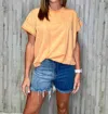 Risen Larisa High Rise Shorts In Blue In Blue