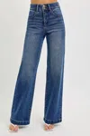 Risen Lillian Tummy Control High Rise Bootcut Jeans In Blue In Multi