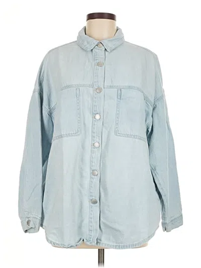Pre-owned Risen Long Sleeve Button Down Shirt In Blue