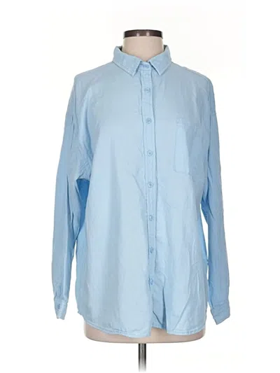 Pre-owned Risen Long Sleeve Button Down Shirt In Blue