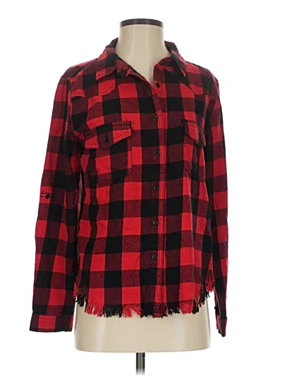 Pre-owned Risen Long Sleeve Button Down Shirt In Red