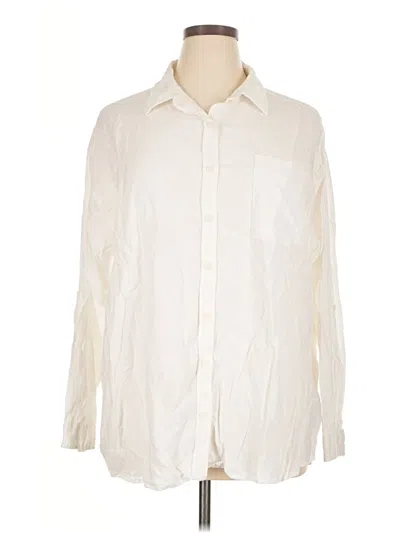 Pre-owned Risen Long Sleeve Button Down Shirt In White