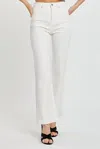 Risen Low Rise Tummy Control Flare Pants In White In White