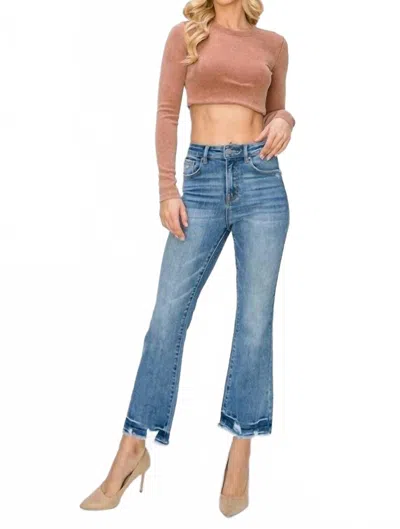 Risen Marisa High Rise Ankle Jeans In Medium In Blue