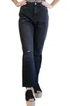 Shop Risen Marlo High Waist Ankle Jeans In Black In Blue
