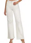 Risen Melanie Tummy Control Wide Leg Jeans In White In White