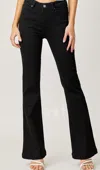 Risen Mid Rise Bootcut Jeans In Black In Black
