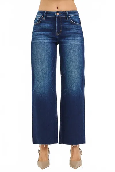 Risen Mid Rise Crop Jeans In Blue
