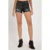 Risen Mid Rise Patched Short In Black In Black