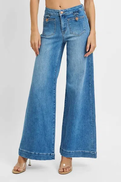 Risen Mid Rise Pocket Jean In Blue
