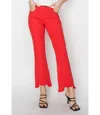 Risen Mid Rise Step Hem Jean - Plus In Bright Red In Orange