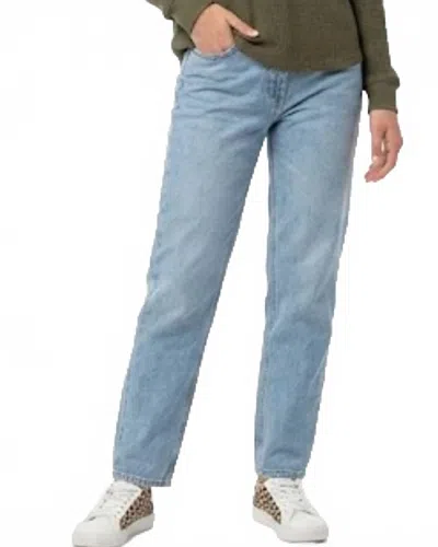 Risen Mid Rise Wide Leg Jeans In Blue