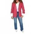 Risen Momentum Linen Blazer In Brick In Red