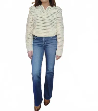 Risen Natalie High Rise Double Bootcut Jeans In Medium Wash In Multi