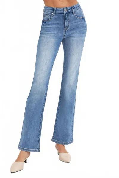 Risen Nora Mid-rise Bootcut Jean In Medium Wash In Blue