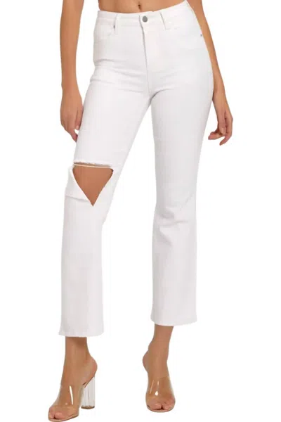 Risen Relaxed Distressed Jeans In White