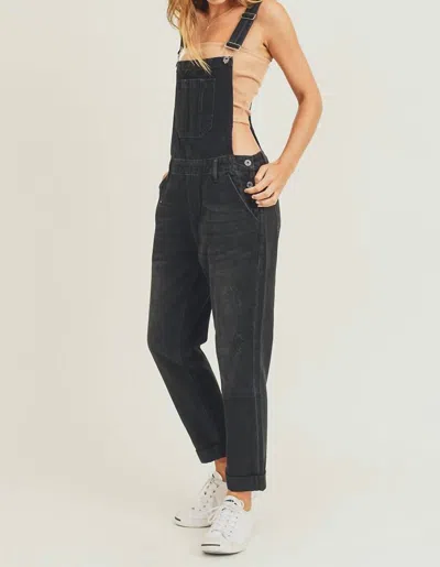 Risen Relaxed Fit Overall Jeans In Black