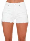 Risen Rhinestone Shorts In White In White