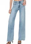 Risen Samantha Wide Leg Jeans In Light Wash In Blue