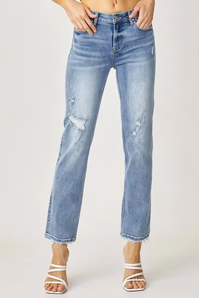 Risen Sammy Slouch Jeans In Light Wash In Blue