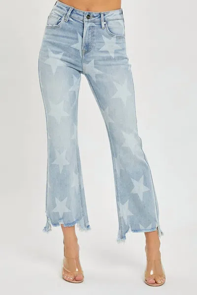 Risen Starstruck High Rise Straight Leg Jeans In Light Denim In Blue