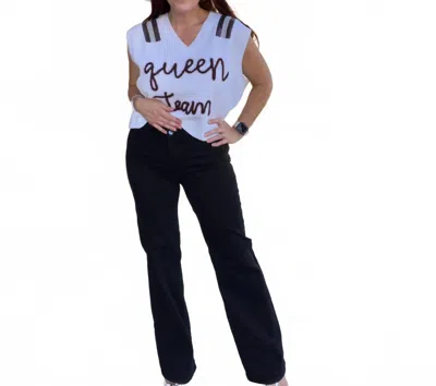 Risen Stevie Crossover Straight Jeans In Black