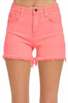 Risen Sunset Glow High-rise Short In Coral In Pink