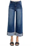 Risen Tc High Rise Ankle Jeans In Dark In Blue