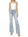 Risen Tiny Glory Flared Jeans In Blue In Blue