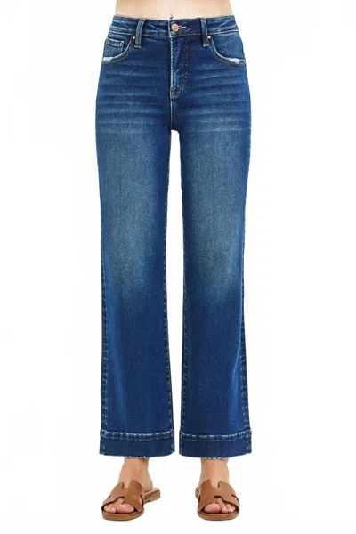 Risen Tummy Control Jeans In Denim In Blue