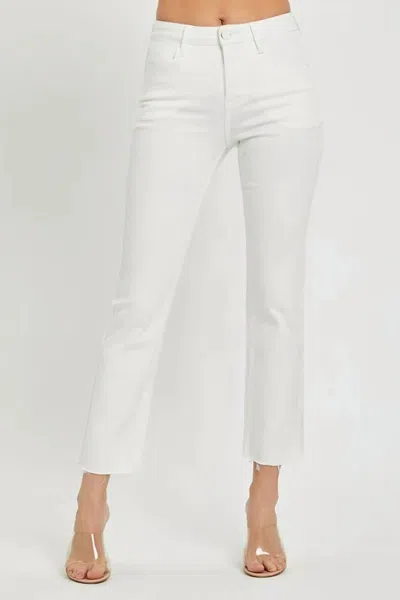 Risen Tummy Control Straights Jeans In White