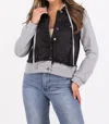 Risen Wild One Denim Jacket In Black In Black