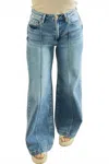 Risen Women's Blanche High Rise Wide Leg Pintuck Jeans - Plus In Blue In Blue