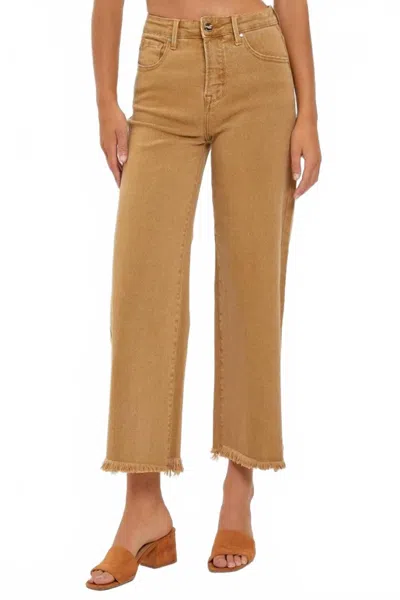 Risen Women's Crop Wide Leg Pants In Beige