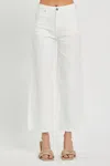 Risen Melanie Tummy Control Wide Leg Jeans In White In White