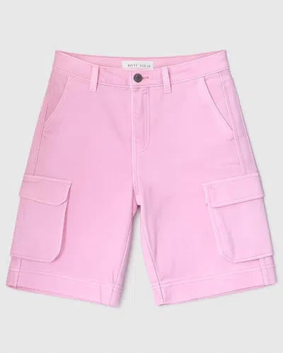 Risen Women's High Rise Cargo Bermuda Short In Ocean Pink