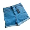 Risen Women's High Rise Rolled Up Shorts - Plus In Medium