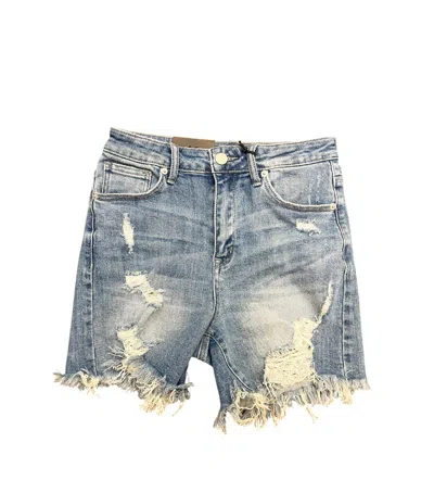 Risen Women Kona Shorts In Medium Wash In Blue