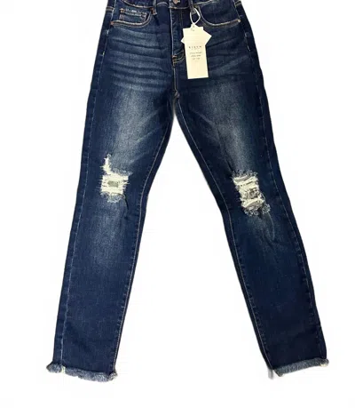 Risen Women's Romney High Rise Skinny Jeans In Dark Wash In Blue
