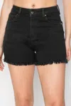 Risen Zion High Rise Basic Shorts In Black In Black