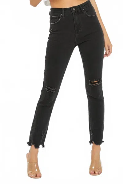 Risen Zoe Slim Straight Leg Jeans In Black