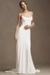 Rish Gianna Scoop-neck Fit & Flare Wedding Gown In White