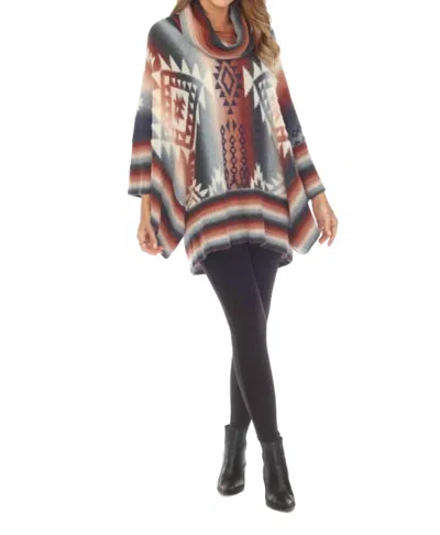 Rising International Grand Canyon Wide Poncho Sweater In California In Multi