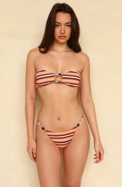 Ris-k Bare Escape Super Cheeky Bikini Bottom In Orange