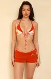 Ris-k Twilight Full Bikini Bottom In Red