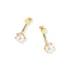 Risque Women's Gold / White Venere Melt Pearl Earrings Gold