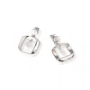 Risque Women's White / Silver Era Pearl Earrings Silver