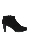 Rita C Woman Ankle Boots Black Size 5 Textile Fibers In Black