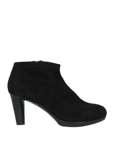 Rita C Woman Ankle Boots Black Size 5 Textile Fibers