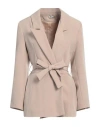 Rita Levi Cashmere Woman Blazer Beige Size 12 Polyester, Elastane